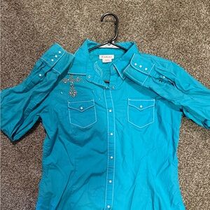 Ariat Turquoise Button-Up Shirt